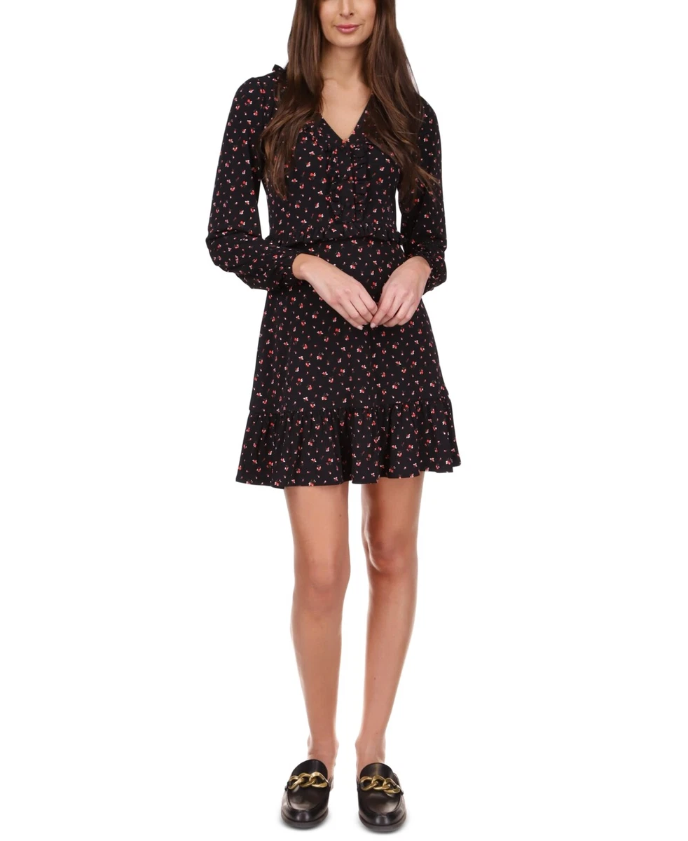 Michael kors printed ruffle clearance dress