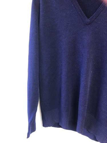 Maglione Vintage Cinque Nazioni Rugby 1980 Blu Usato - Foto 4 di 11