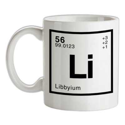 LIBBY - Periodenelement Tasse - Nachname - Familie - Name - Tee - Kaffee