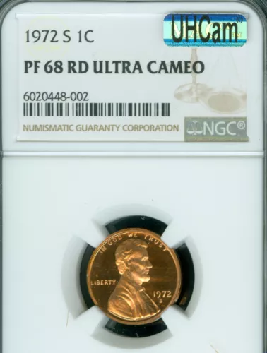 1972 S LINCOLN CENT NGC MAC PF68 UCAM MAC UHCam * SPOTLESS  .