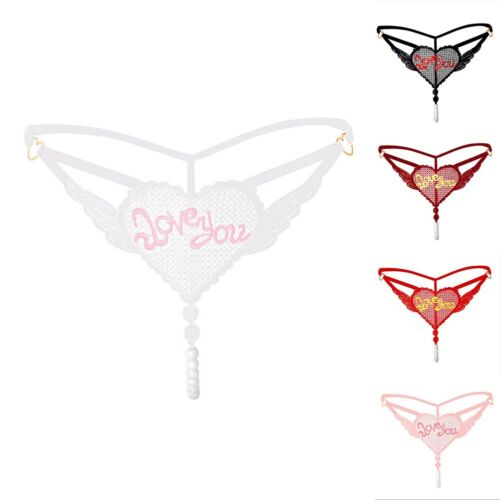 Sheer Lace Seductive Crotchless Lingerie with Pearl Massage for Women in Pink - Picture 5 of 28