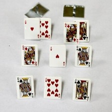 PLAYING CARD SCRAPBOOKING DECORATIVE BRADS EYELET OUTLET 8 PCS