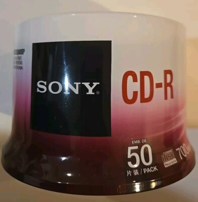Sony 50 Pack CD-R Blank 700MB 1-48X Recordable Disc New