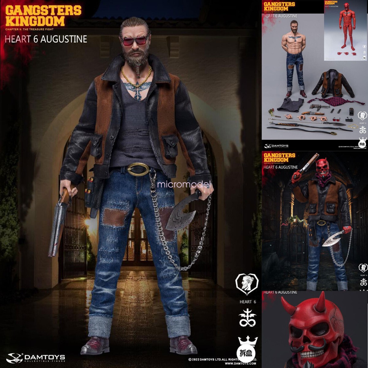 Pre! DAMTOYS GK027 Gangsters Kingdom HEARTS 6 AUGUSTINE 1/6 Figure