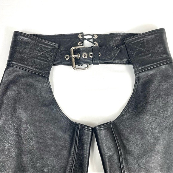Genuine Leather Chaps Motorcycle Riding Chaps Cowboy Pants Canadian