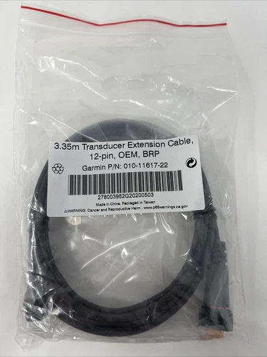 Garmin 3.35M Transducer Extension Cable, 12 Pin, OEM, BRP, 010-11617-22, NEW!
