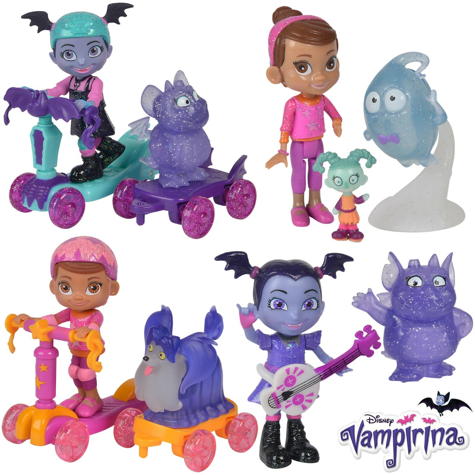 Thumbnail - Disney Vampirina Figur Set Mit Roller Figuren Poppy Gregoria Wolfie Ab