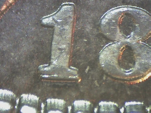 1887 MORGAN DOLLAR 1/1 RARE REPUNCHED DATE 1 0VER 1 GEM BU  W11