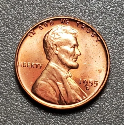1955 D LINCOLN WHEAT PENNY UNC #P738