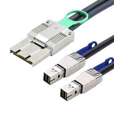 MINI SAS HD SFF-8088 8X 68P I/O male to 2X SAS HD SFF8644 36P male Adapter Cable