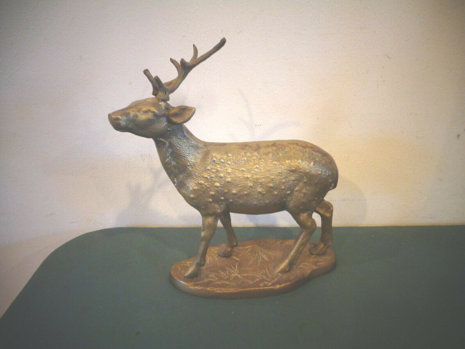 VINTAGE BRASS BUCK DEER FIGURINE STATUE SCULPTURE eBay