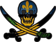Pirate Sticker Jack Rackham Calico Flag Country GP Guadeloupe