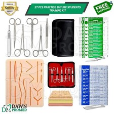 27 Pieces Practice Suture Kit with Pad For Medical Veterinary Student Training