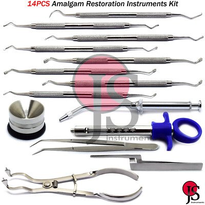 Dental Filling Restoration Plugger Amalgam  Carrier Well Articulating Forceps