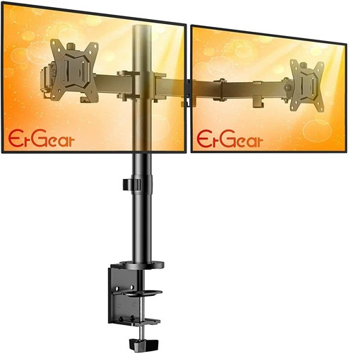 Ergear 17-32" Dual Monitor Stand Mount, Heavy-Duty Fully Adjustable Desk Clamp A - 第 1/12 張圖片
