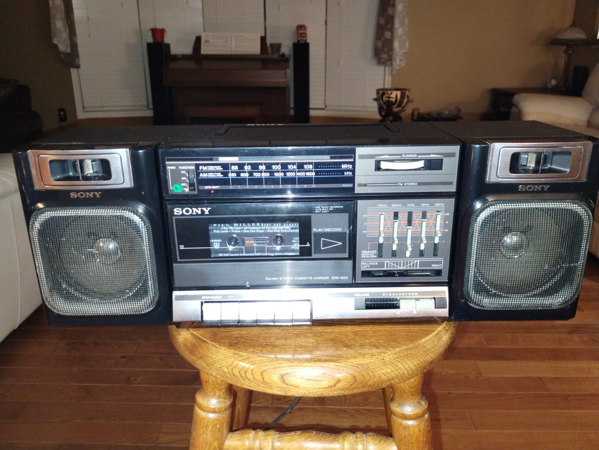 SONY CFS-1000 ラジオ・カセットプレーヤー Sony CFS-1000 Stereo AM/FM Radio Cassette - Working | eBay