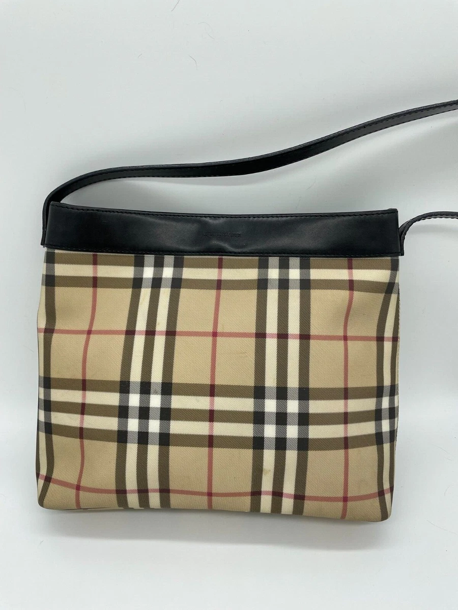 Vintage Burberry London Shoulder Bag Purse in Good Condition F2