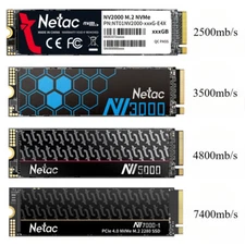 Netac 4TB 2TB 1TB 500GB M.2 PCIe SSD 2280 NVMe Internal Solid State Drive lot