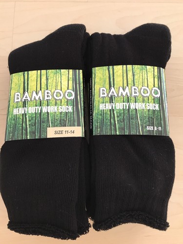 Winter 95% Bamboo 3Pairs Men Thick Work Socks Black Heavy Duty Boot Aus Made - Picture 5 of 5