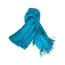 Pashmina Shiboyuan Cashmere Silk Scarf Blue New