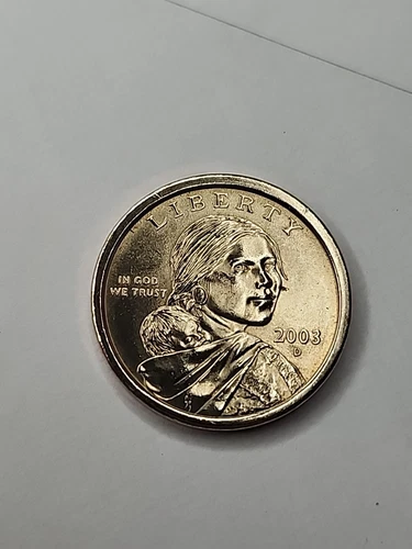 2003 D Sacagawea ~ Eagle in Flight $1 Golden One Dollar Coin FREE SHI Sac403