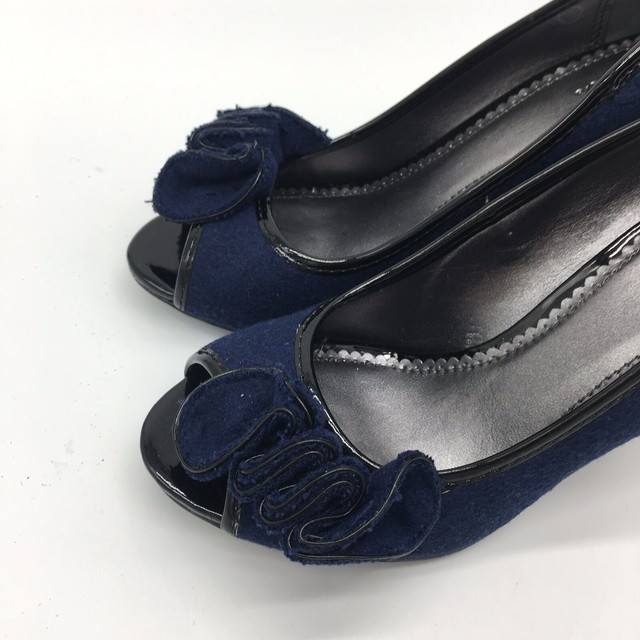 Fioni Night Peep Toe Platform Heels Navy Blue, Size 6.5 | eBay