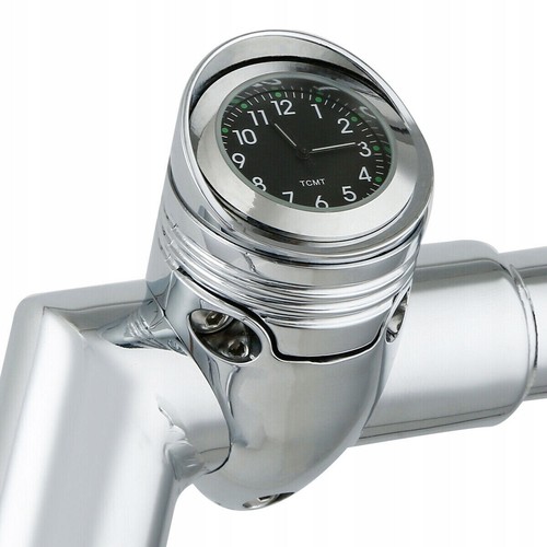 Lenkeruhr Metall Chrom Big Motorrad Uhr 32mm für Harley-Davidson BOBBER - 第 2/5 張圖片