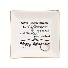1set Porcelain Square Ring Holder Jewelry Tray for Holding Small Jewelries