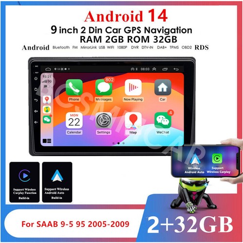 Fit For SAAB 9-5 95 2005-2011 For Apple Carplay Stereo Radio GPS Navi W/Camera - Picture 14 of 24
