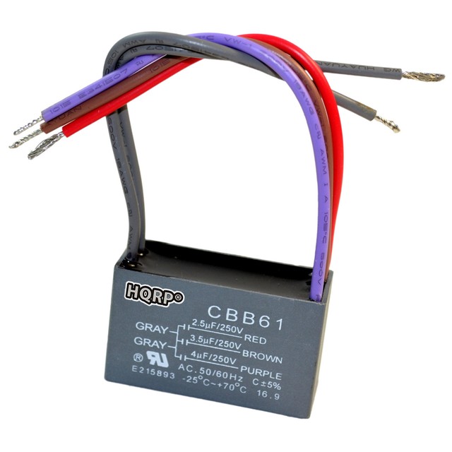 Hqrp Motor Capacitor For Hampton Bay Ceiling Fan 2 5uf 3 5uf 4uf