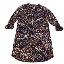 ava & grace women's dress small Colorful artsy tie dye midi Stretch hippie boho