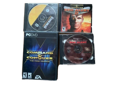 Command and Conquer PC Lot, Red Alert, Red Alert 2, The First Decade, & Generals