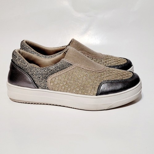 BM Bernie Mev Woven Gold Pewter Slip On Comfort Sneaker Loafers Wms 40EU 9US - Picture 4 of 21