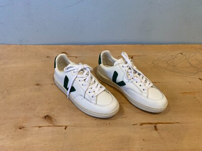 Veja Women's V-12 Low Top Sneaker White Black Sz US EU