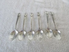 SET OF 6 [WM ROGERS MFG CO ] SILVER PLATED PRESIDENT SPOONS !!