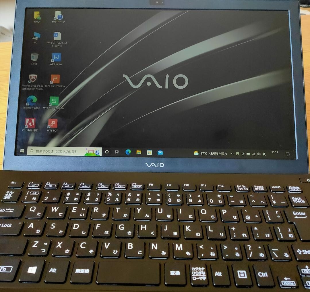 ソニー製モバイルPC VAIO Pro 13 mk2（i3-5005U 2GHz、メモリー4GB