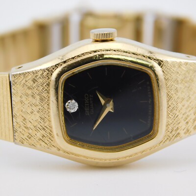 SEIKO 2B20-5059 Diamond Quartz Analog Women's Watch Sz. 5 1/2