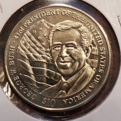 2001 LIBERIA 10 DOLLARS COIN - GEORGE W. BUSH - #A8420 | eBay