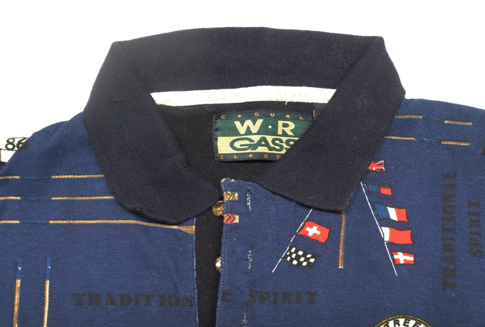 FILA Maglietta da golf vintage anni 90 W.R.Gass casual classica canottaggio taglia media