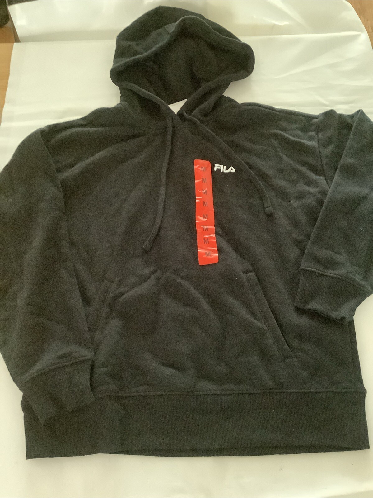 Felpa con cappuccio da donna nera Fila taglia M