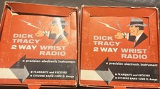 PAIR 1961 Remco Dick Tracy 2-Way Wrist Radio w/Boxes  not tested bonus one xtra