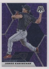 2021 Panini Mosaic Quick Pitch Purple Prizm 44/50 James Karinchak #115 0c2