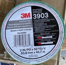 3m Duct Tape, Green, 50 yd L, 2 in W 3903 3m 3903 0051131069862 vinyl Green