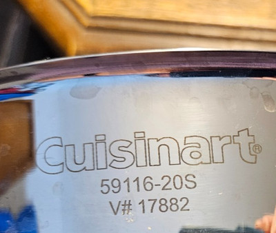 Cuisinart Steamer Insert 59116-20S 8.5'' Stainless Steel Colander Strainer V17882