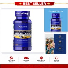 Melatonin 10mg 120 Capsules Puritan's Pride Sleep Support Supplement