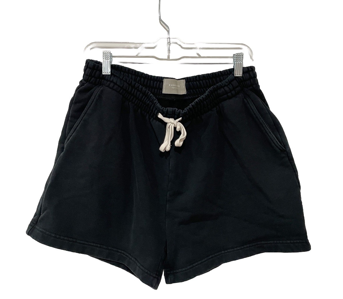 Everlane Black Terry Line Shorts Size Large