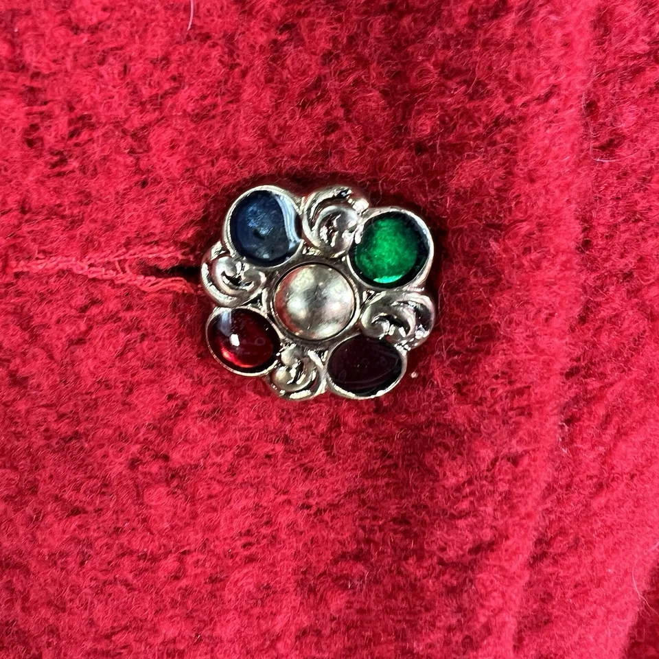 Blazer Carole Little Mezcla Lana Forrado Mujer Talla 10 Rojo De Colección Nuevo Con Etiquetas Foto 4 de 4