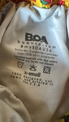 BOA Elite Damen gefütterte Split Laufshorts gelb Chili Peppers Größe X-Small - Bild 4 von 6