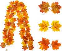 KüNstliche AhornbläTter Girlande,Herbstdeko,Herbst Dekoration,175Cm KüNstliche A
