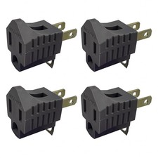  4 Pack 3-Prong to 2-Prong Adapter Grounding Converter Polarized 3 Pin 2...